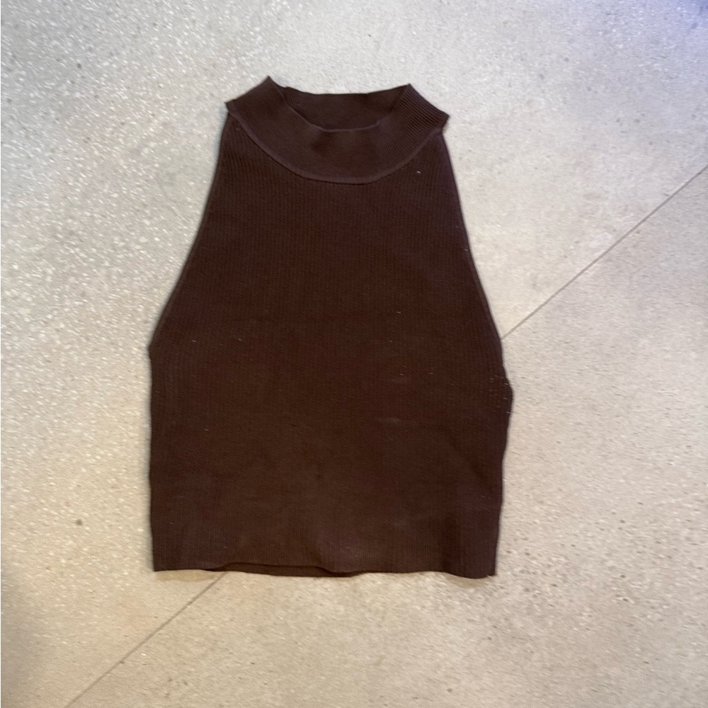 Aritzia Babaton Dark Brown Tank Top